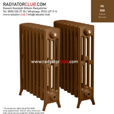 Kdr-4-95 Kolonlu Ayaklı Döküm Radyatör, Ral 8008 |  2 Kolon Kdr-4-95 Kolonlu Ayaklı Döküm Radyatör, Ral 8008 |  2 Kolon